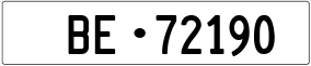 Trailer License Plate
